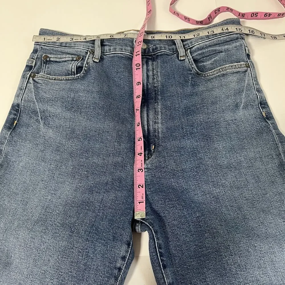 AGOLDE Pinch Waist Stovepipe Jeans Denim Size 30 Super High Rise Blue A165b - Picture 11 of 15